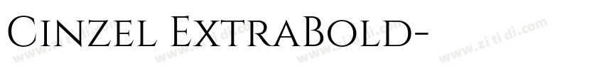Cinzel ExtraBold字体转换